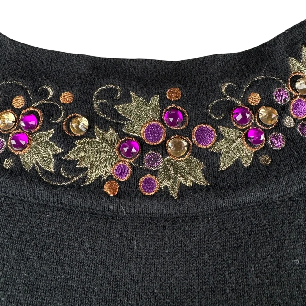 Bob Mackie Wearable Art Womens Size Small Knit Sweater Dress Embellished Jeweled - Picture 4 of 16